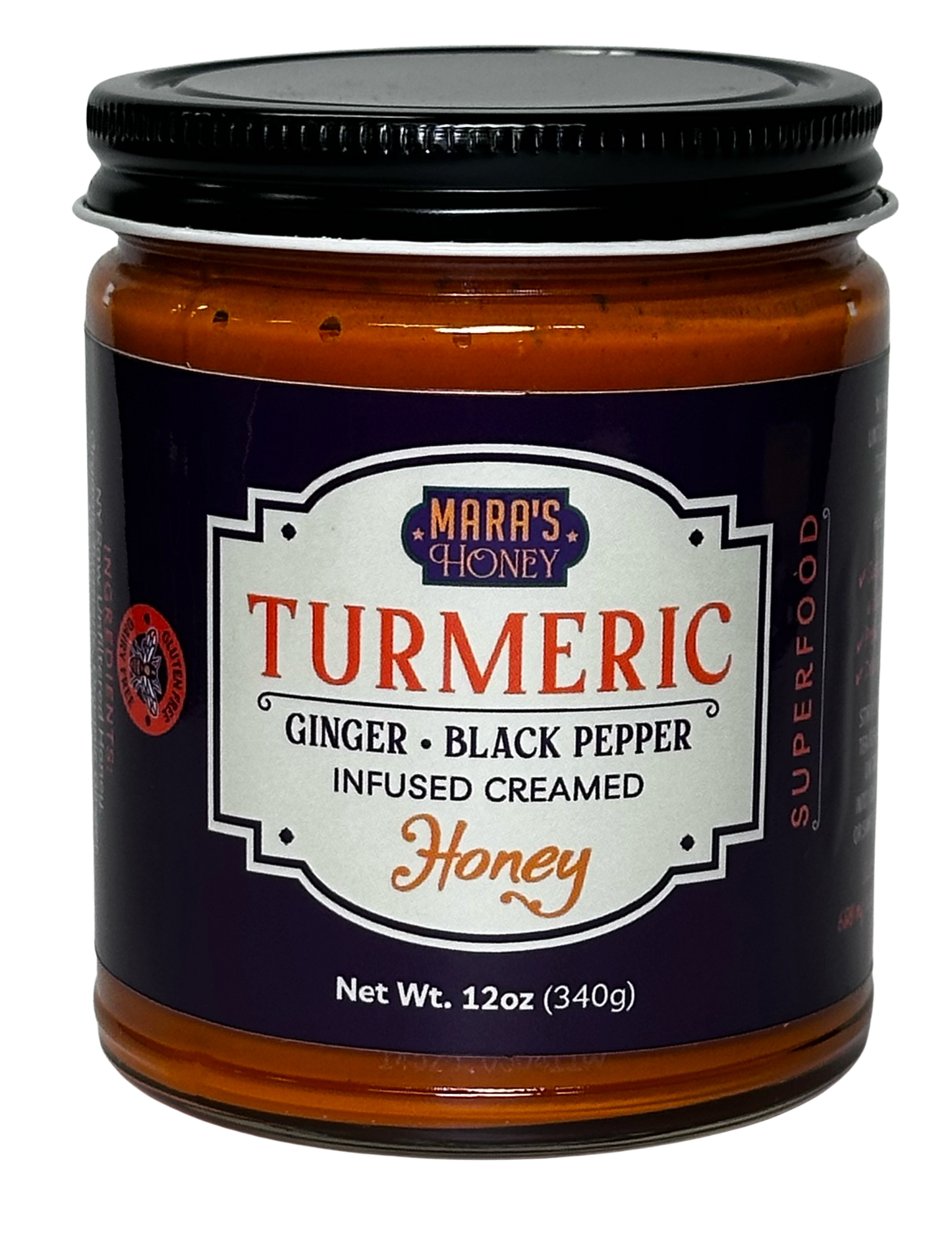 Turmeric, Black Pepper, Ginger Creamed Honey